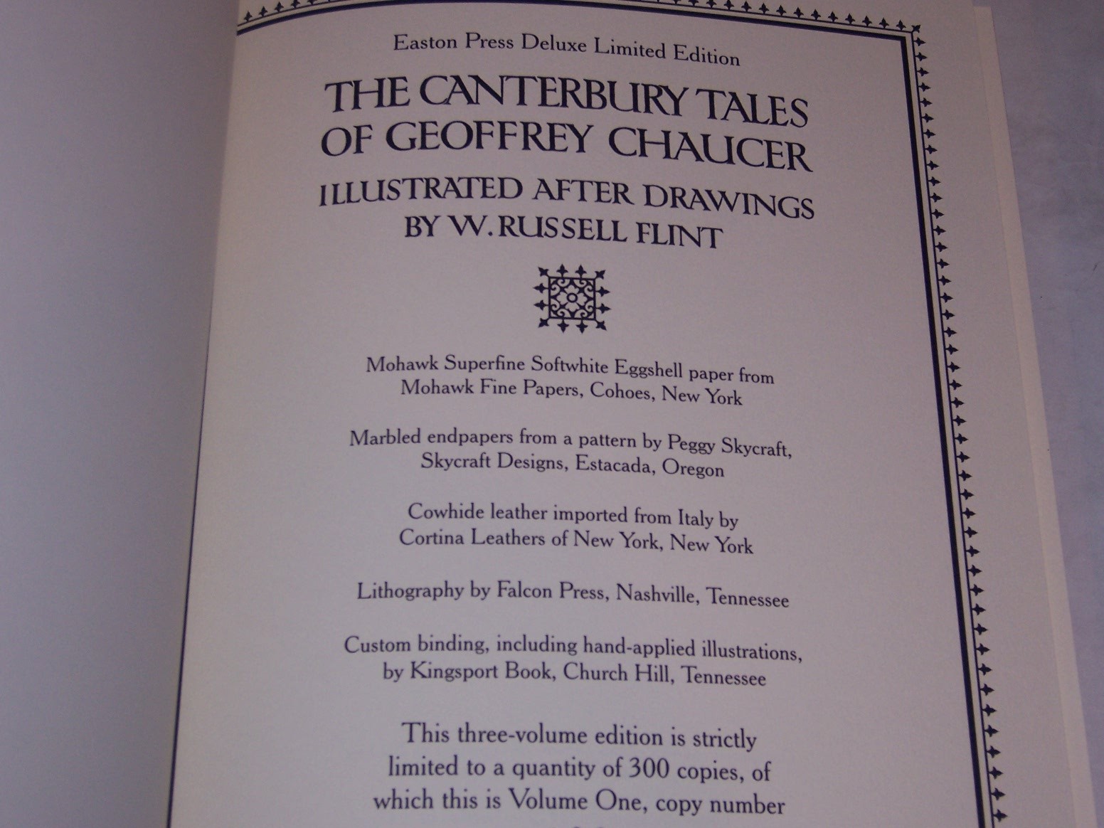 Easton Press DLE THE CANTERBURY TALES 3 vols Geoffrey Chaucer & W ...