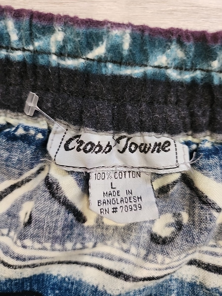 Vtg Cross Towne Skirt L Tribal Print Hippie Boho 90s Surfer Girl