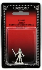 Ral Partha 03-083 Zora Gypsy Swordswoman (Player Character) Female Warrior Rogue