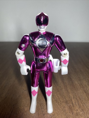 Vintage Mighty Morphin Power Rangers Movie 90er Bandai Metallic Pink Actionfigur - Bild 3 von 15