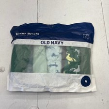 Old Navy Green Printed 7 Pack Boxer Briefs Boys Size Medium NEW