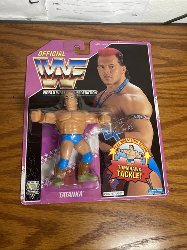 WWF TATANKA Hasbro MOC Series 9 FIGURE 1993 WWE MI...