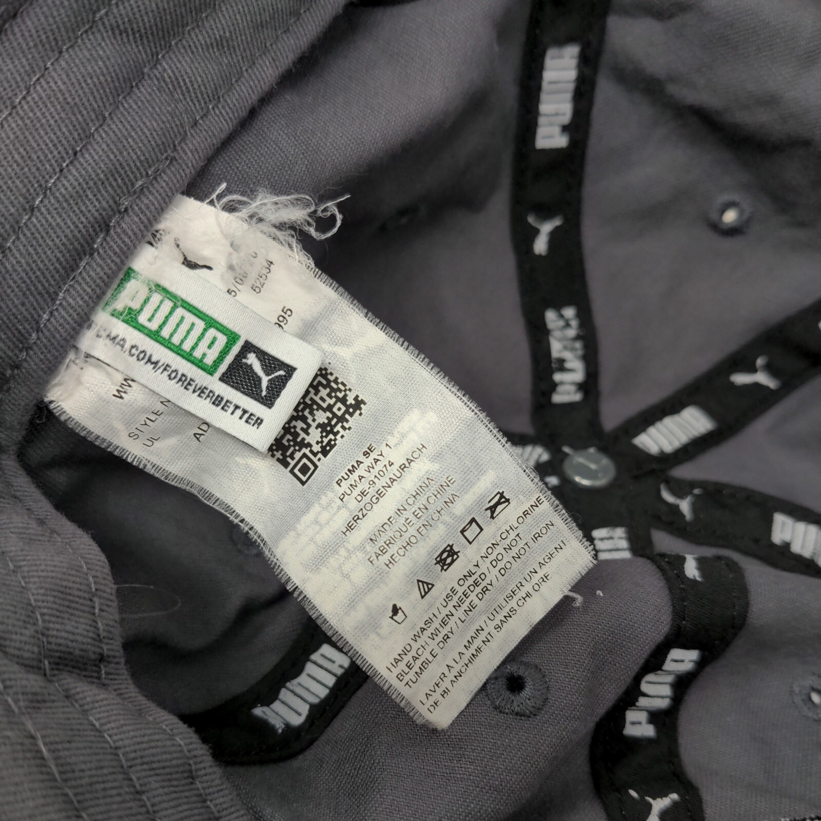 PUMA Patch Slideback Hat Gray One Size Adjustable… - image 9