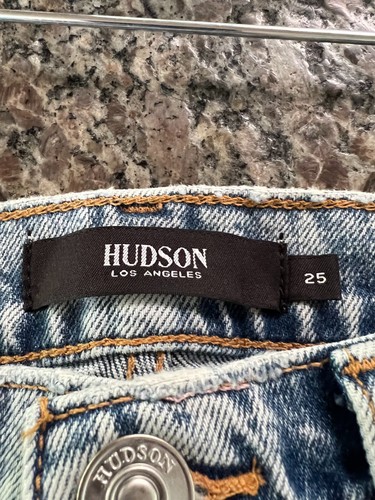 Pantalones de mezclilla Hudson Remi rectos recortados lavados ácidos para mujer talla 25 - Imagen 4 de 7