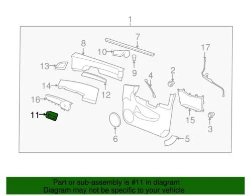 Genuine GM 2008-2015 Chevrolet Saturn Right Side Front Door Pull Handle 96817066 - Изображение 2 из 2