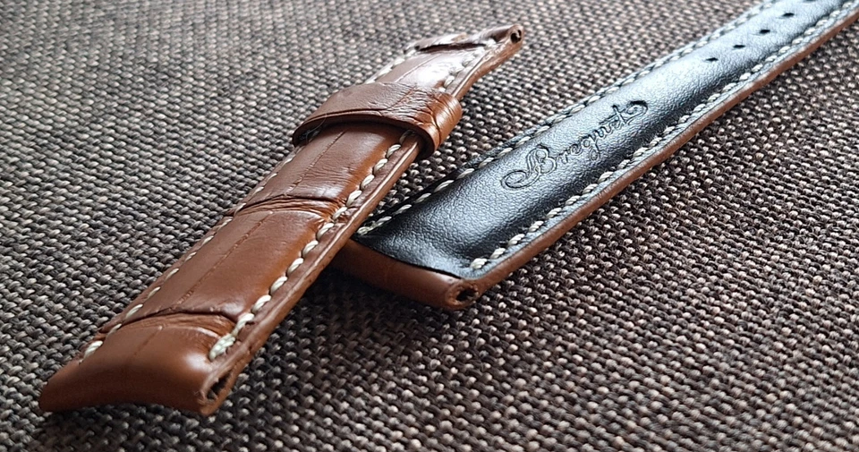 BREGUET TYPE CINTURINO WATCH STRAP COCCO LUISIANA COLORE GOLD  mm.21 - Imagem 2 de 4