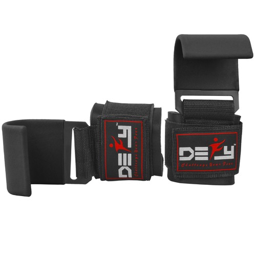 DEFY New Weight Lifting Power Training Dip Hook bar Gym Straps Wrist Support - Picture 4 of 10