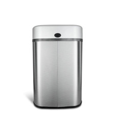 Nine Stars DZT-80-4 21 Gallon Kitchen Motion Sensor Trash Can - Silver