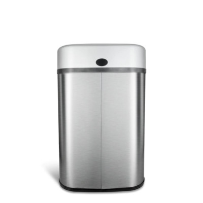 Nine Stars DZT-80-4 21 Gallon Kitchen Motion Sensor Trash Can - Silver