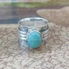 Larimar Ring, Band Ring, 925 Silver Spinner, Handmade Ring, Statement ,All Size
