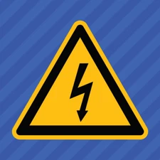 High Voltage Electrical Shock Hazard Warning Symbol Vinyl Decal Sticker
