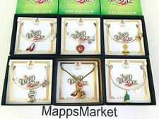 NIB Authentic ALEX AND ANI The Wizard of Oz Ruby Slippers, Emerald City, Courage