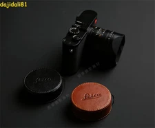 Cow Leather Lens Cap Case Cover for Leica Q3 Q2 Q/QP Camera Milicase Handmade