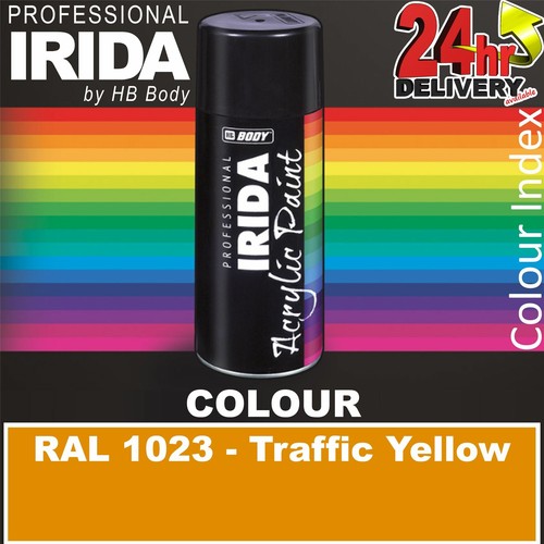HB Body IRIDA RAL 1023 TRAFFIC YELLOW Professional Aerosol Spray Paint 400ml eBay