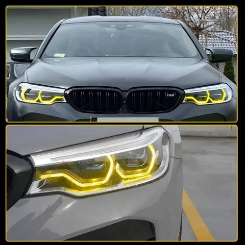 YELLOW DRL LED BOARDS FOR 17-20 BMW G30 530i 540i F90 M5 DAYTIME RUNNING LIGHTS - Picture 2 of 10