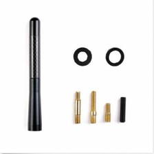 4.7" Car/Truck Aluminum Alloy Carbon Fiber FM AM Radio Antenna With 4 Adapters