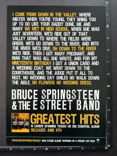 BRUCE SPRINGSTEEN - GREATEST HITS 8X12' Original Magazine Advert M113 - Picture 1 of 1