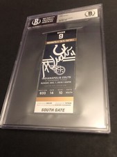 Beckett Adam Vinatieri Signed Full Ticket Last Game FG 599 PTS 2,673 1/11/19