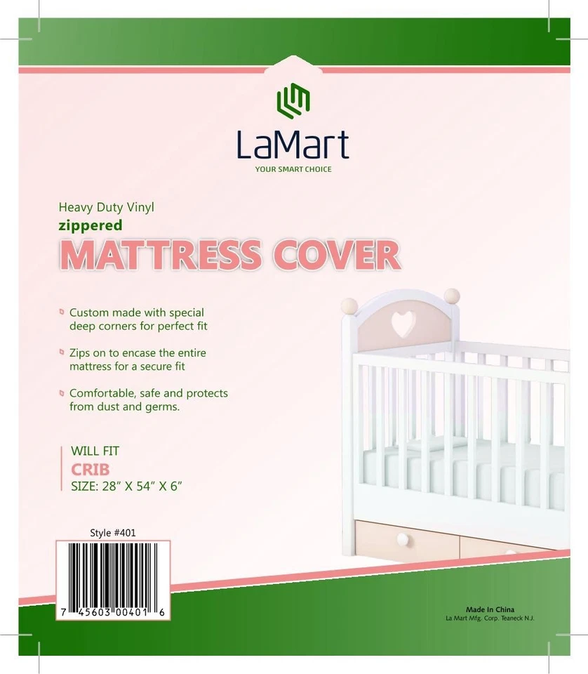 Кроватка/малыш размер кровати сверхпрочный винил на молнии водонепроницаемый матрас чехол - Изображение 2 из 2