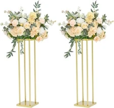 2pcs 32In Metal Flower Plant Stand Table Centerpieces Frame Wedding Road Lead
