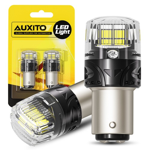 AUXITO 1157 16SMD LED 6500K Reverse Backup Brake Tail Stop Parking Light Bulbs - Foto 11 di 15