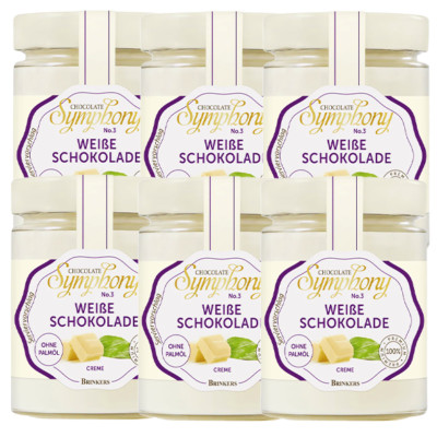 Brinkers Chocolate Symphony No.3 Weiße Schokolade Creme, 270g, 6er