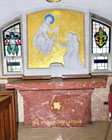 Our Lady of Consolation Mary Carrara marble & gold mosaic Church Chapel Altar