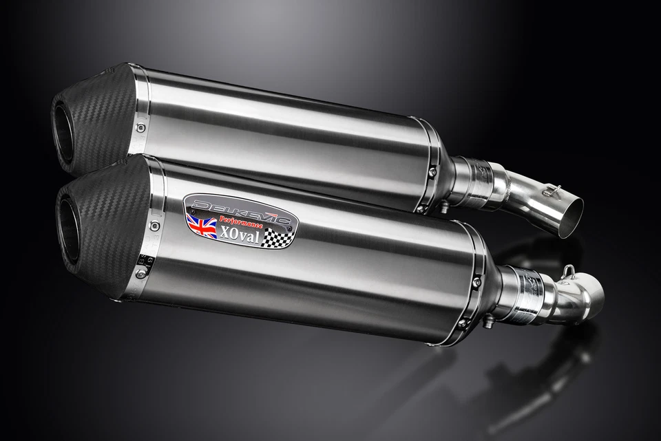 Kit silenciador de escape de acero inoxidable X-Oval de 13,5" Slip On Ducati Monster 696 2008-2014 Foto 3 de 4