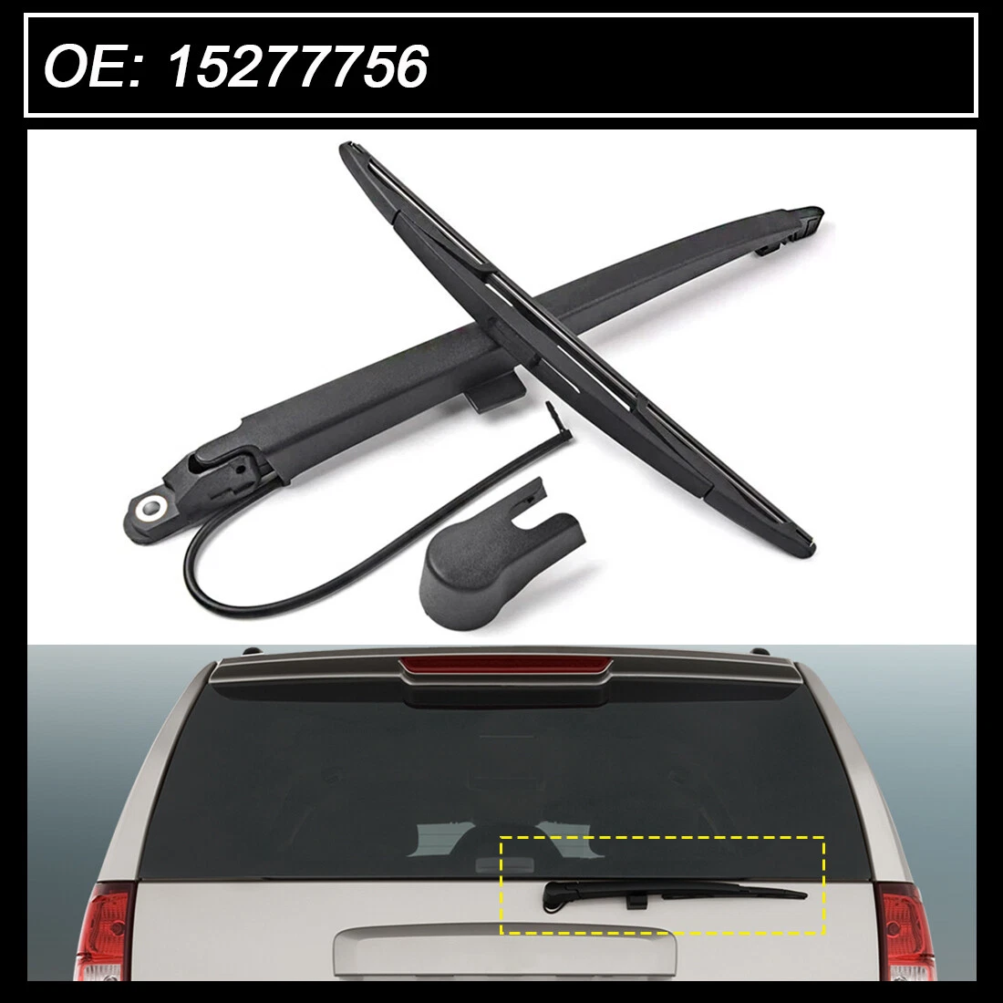 Rear Wiper Arm W/Blade For GMC Envoy Chevrolet Trailblazer Buick Rainier 07-09 E - Foto 12