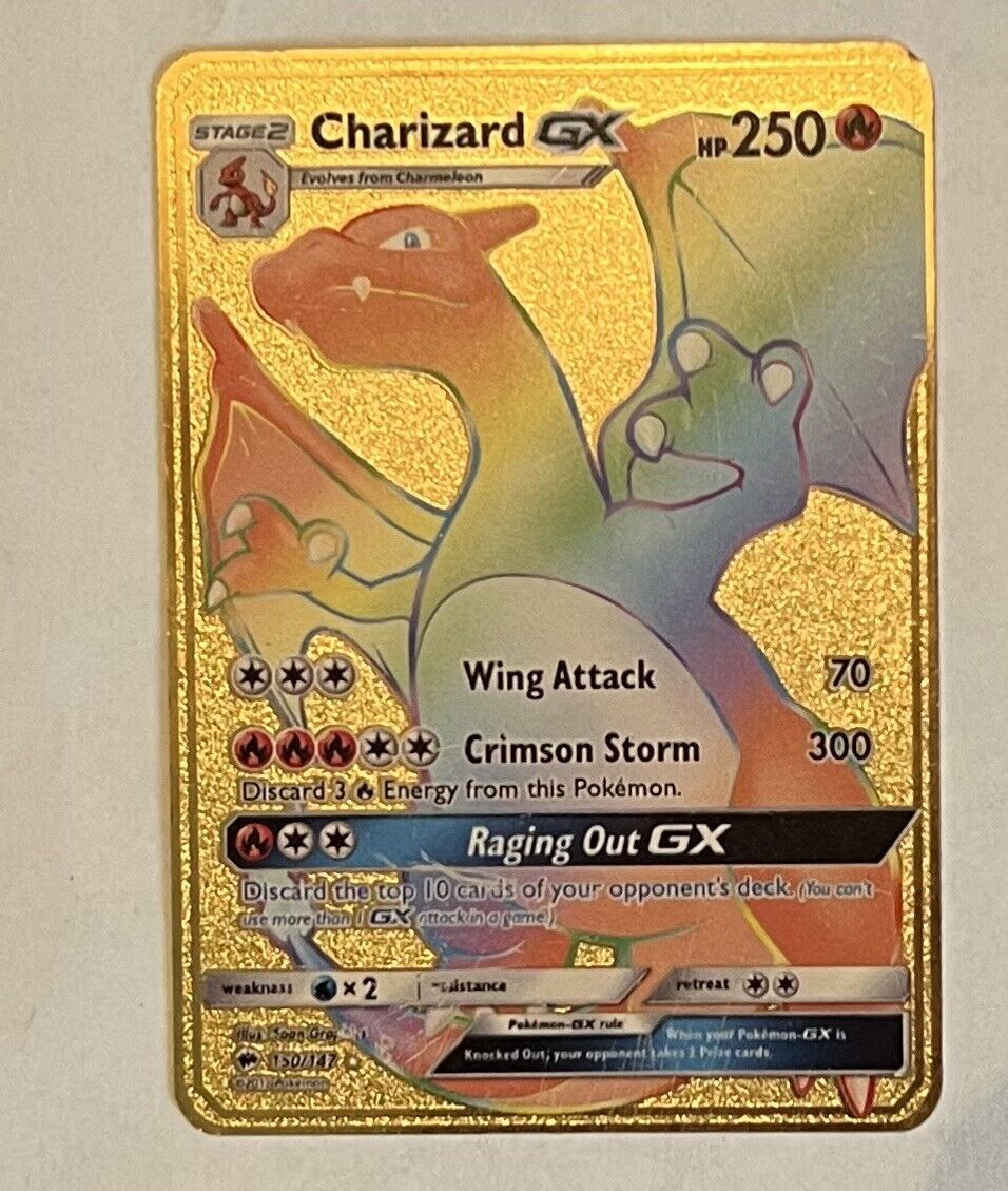 charizard gx gold metal rainbow | eBay charizard gx gold metal rainbow | eBay