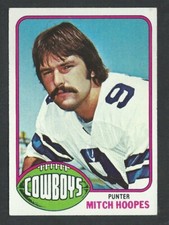 1976 Topps #283 MITCH HOOPES Dallas Cowboys ROOKIE - Flawless Surface 08