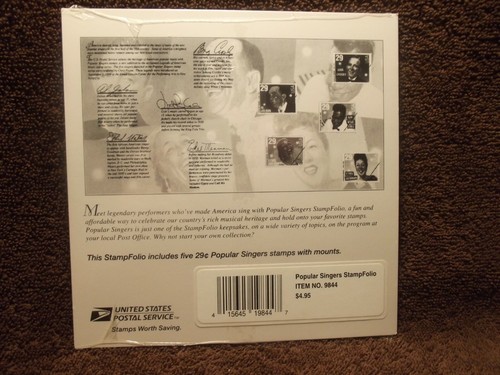 STAMP US SCOTT 2853 "Popular Singers Stamp Folio Five" 29 CENT 1994 MINT - Picture 2 of 2