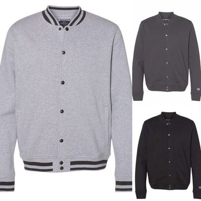 Wholesale Lot New Champion Mens SnapUp PolyCotton Varsity Athletic Bomber Jacket