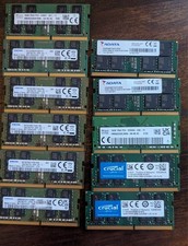 LOT OF 11 16GB DDR4 RAM PC4 Mixed Brand/Speed Laptop SODIMM TESTED GOOD