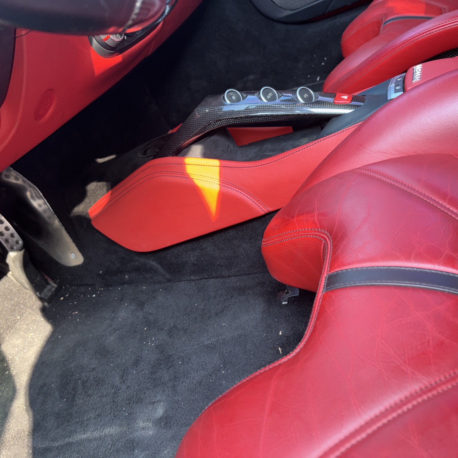 2015-2019 Ferrari 488 Rear Center Console Tunnel Floor Trim Carpet OEM