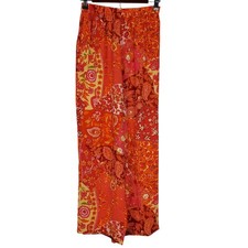 Vintage Vittadini Sport Silk Pull On Pants Size S Elastic Waistband Straight Leg