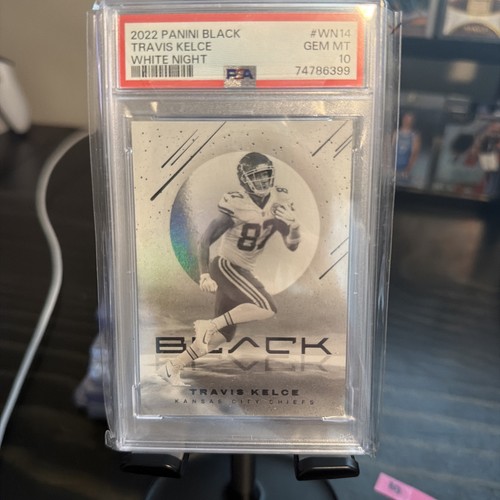 2022 PANINI BLACK WHITE NIGHT WN14 TRAVIS KELCE PSA GEM MINT 10