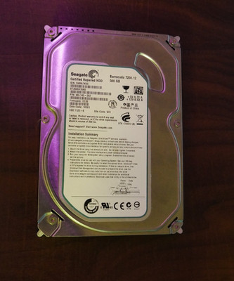 Seagate Barracuda 500 GB SATA-Festplatte   geprüft, 2408h Laufzeit