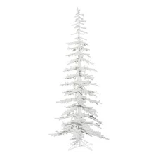 Vickerman 72" PVC Kuna Pine Unlit Artificial Christmas Tree in Flocked White