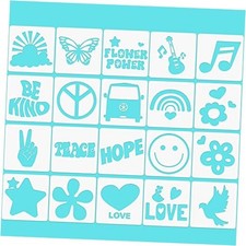 20 Pcs Stencil for Painting Stencil Reusable DIY Drawing Peace and Love