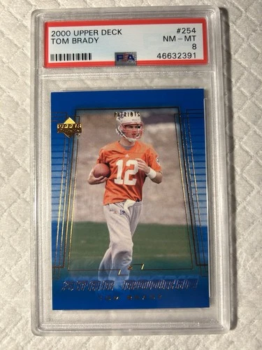 Upper Deck 2000 Star Rookie Tom Brady #254 PSA 8 Rookie Football Card Patriots