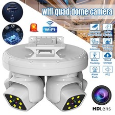4 Lens WiFi Security IP Camera Outdoor CCTV PTZ Video Cam Night Vision 10X Zoom