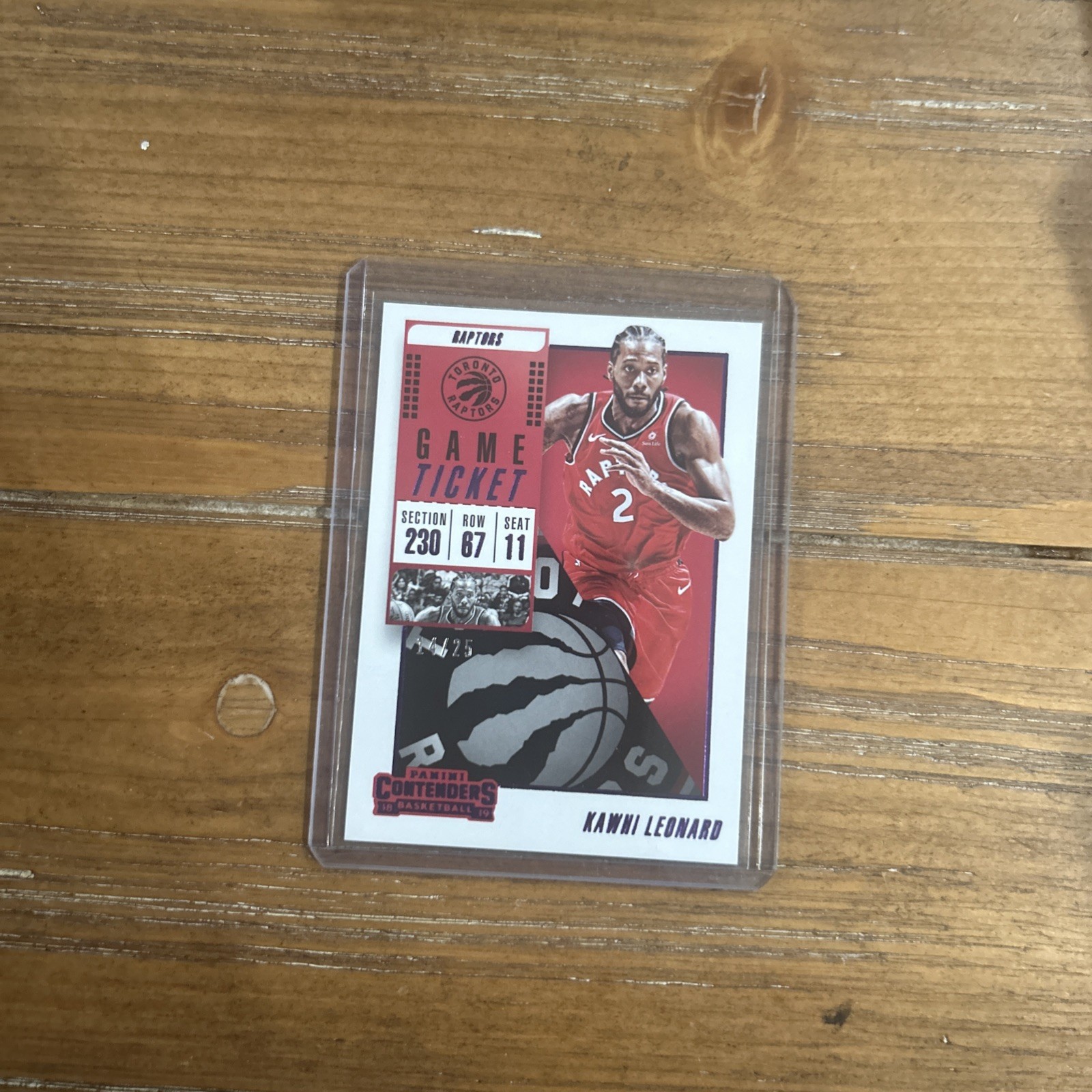 2018-19 panini contenders - Kawhi leonard purple 14/25 #97 - Raptors SSP