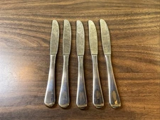 Splendide Flatware Lot Of 5 Stainless 18/10 Dinner Knives 9.5” Long