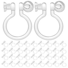 50Pcs Transparent Clip on Earring Findings Invisible Non Pierced Ear Clips
