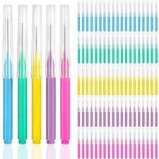 100 Pieces Interdental Brush Soft Dental Tooth Flossing Braces Brush Cleaner