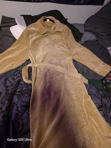 European corduroy trench coat vintage