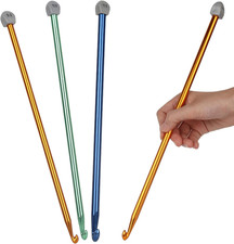 Tunisian Crochet Hook Set - 9Mm 10Mm 11Mm Large Hooks, 3PCS Extra Long 13.8In...