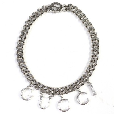 Great GUCCI script logo choker Interlocking G Necklace Accessories Current