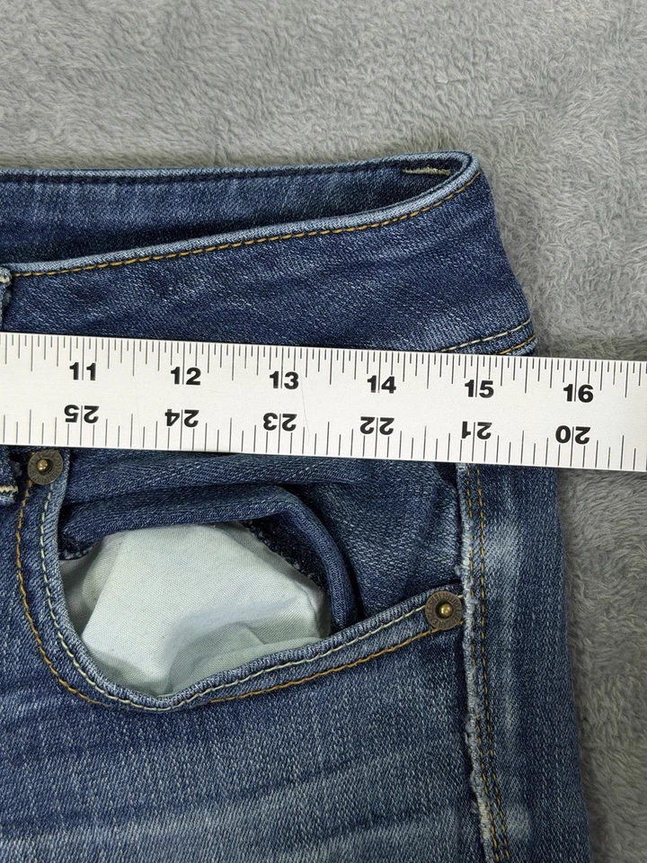 American Eagle Jeans Womens 6 Blue Denim Dark Wash Slim Bootcut Preppy Stretch - Image 3 of 4